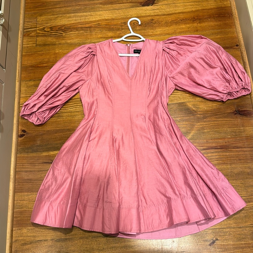 English factory mauve, pink colored dress size small